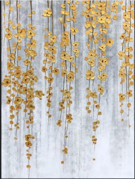  wand - Natürlich herabhängende Blumen von Palettenmesser Wanddekoration